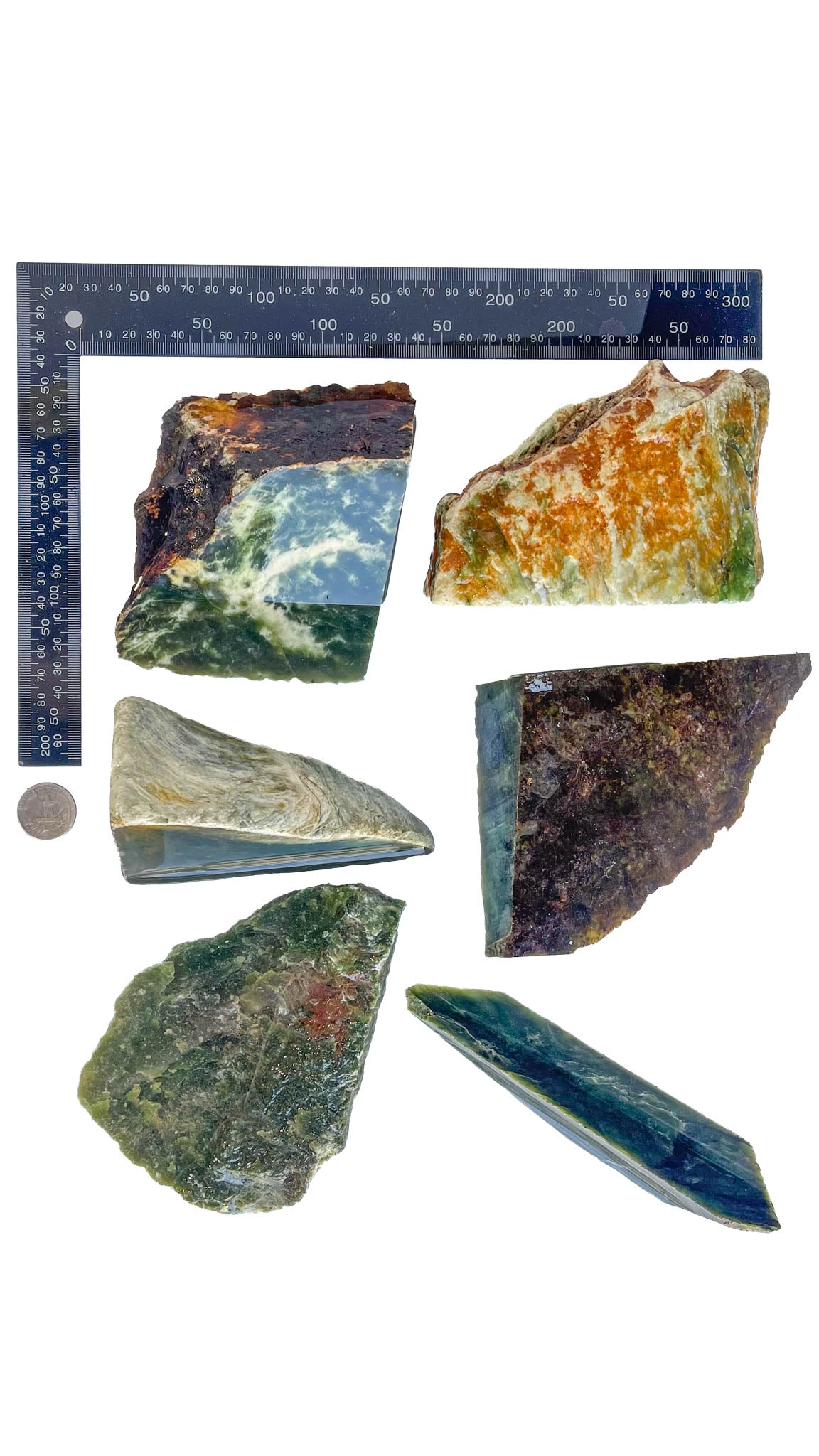 3.689kg - B Grade - Nephrite Rough Combo