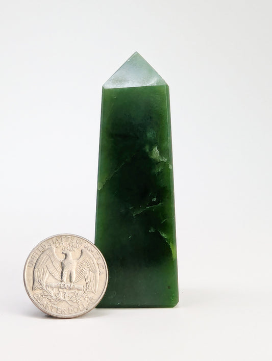 British Columbia Nephrite - Obelisk - B+ Grade - 1pc - 108g