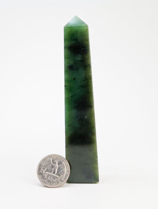 British Columbia Nephrite - Obelisk - B+ Grade - 1pc - 163g