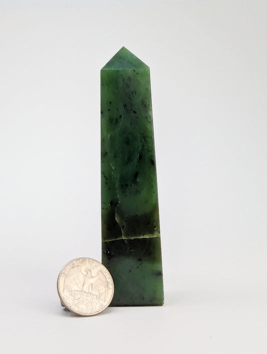 British Columbia Nephrite - Obelisk - B+ Grade - 1pc - 170g