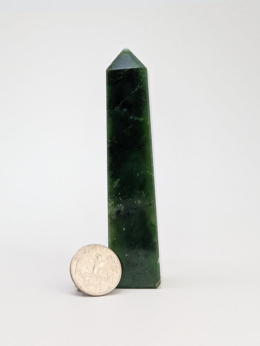 British Columbia Nephrite - Obelisk - B+ Grade - 1pc - 173g