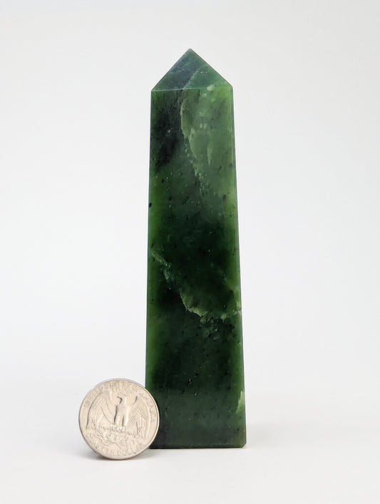 British Columbia Nephrite - Obelisk - B+ Grade - 1pc - 274g