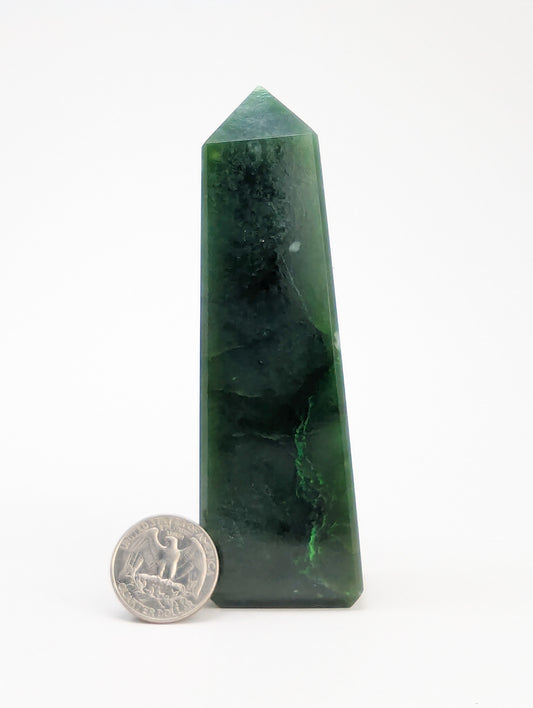 British Columbia Nephrite - Obelisk - B+ Grade - 1pc - 327g