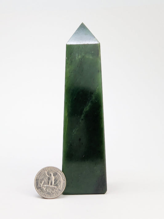 British Columbia Nephrite - Obelisk - B+ Grade - 1pc - 347g