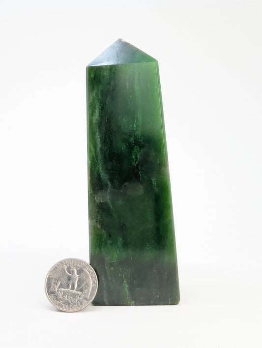 British Columbia Nephrite - Obelisk - B+ Grade - 1pc - 449g