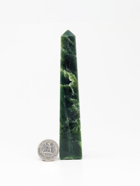 British Columbia Nephrite - Obelisk - B Grade - 1pc - 177g