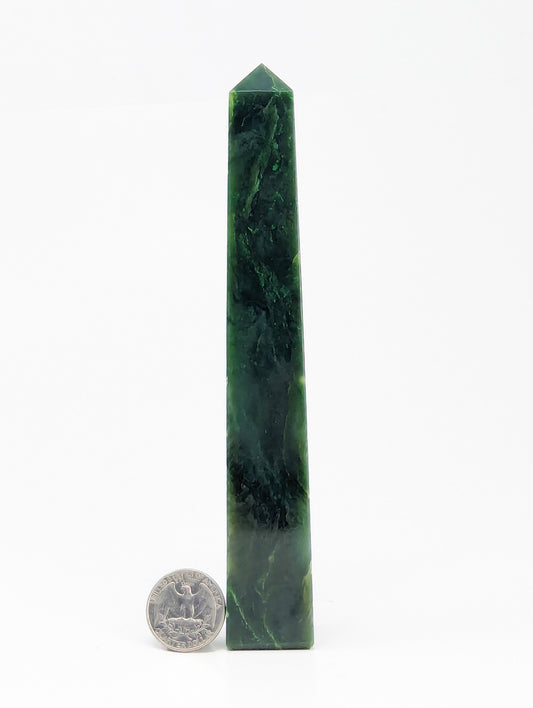 British Columbia Nephrite - Obelisk - B Grade - 1pc - 268g