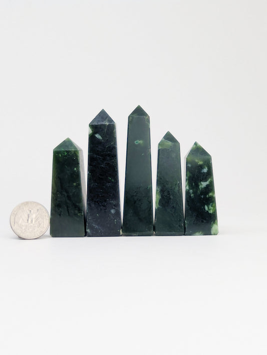 British Columbia Nephrite - Obelisk - B Grade - 5pc - 286g