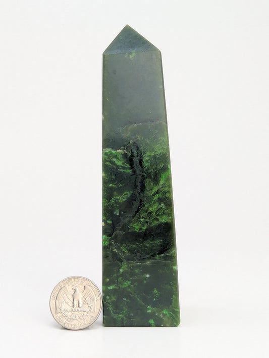 British Columbia Nephrite - Obelisk - B Grade - 1pc - 392g