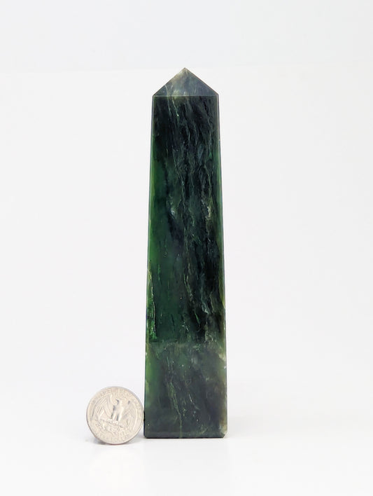 British Columbia Nephrite - Obelisk - B Grade - 1pc - 477g