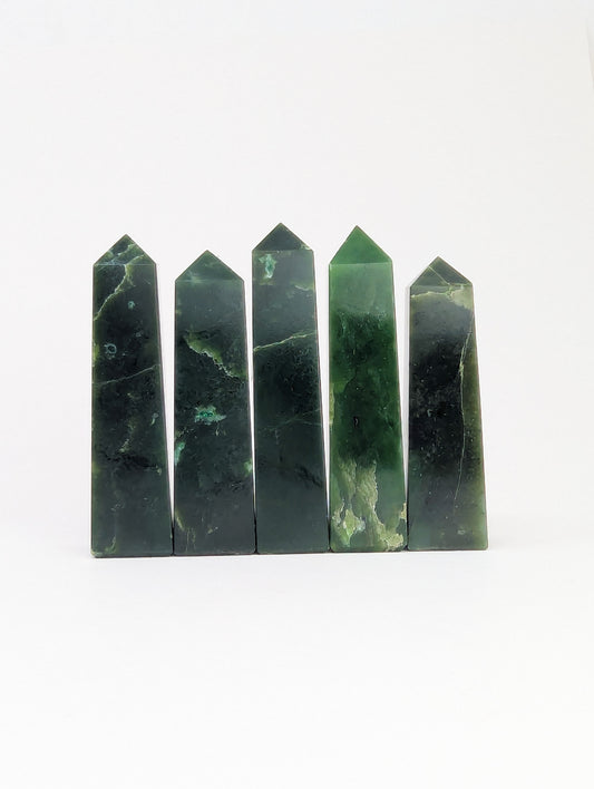 British Columbia Nephrite - Obelisk - B Grade - 5pc - 686g