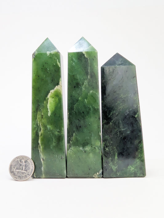 British Columbia Nephrite - Tower - B+ Grade - 3pc - 1080g