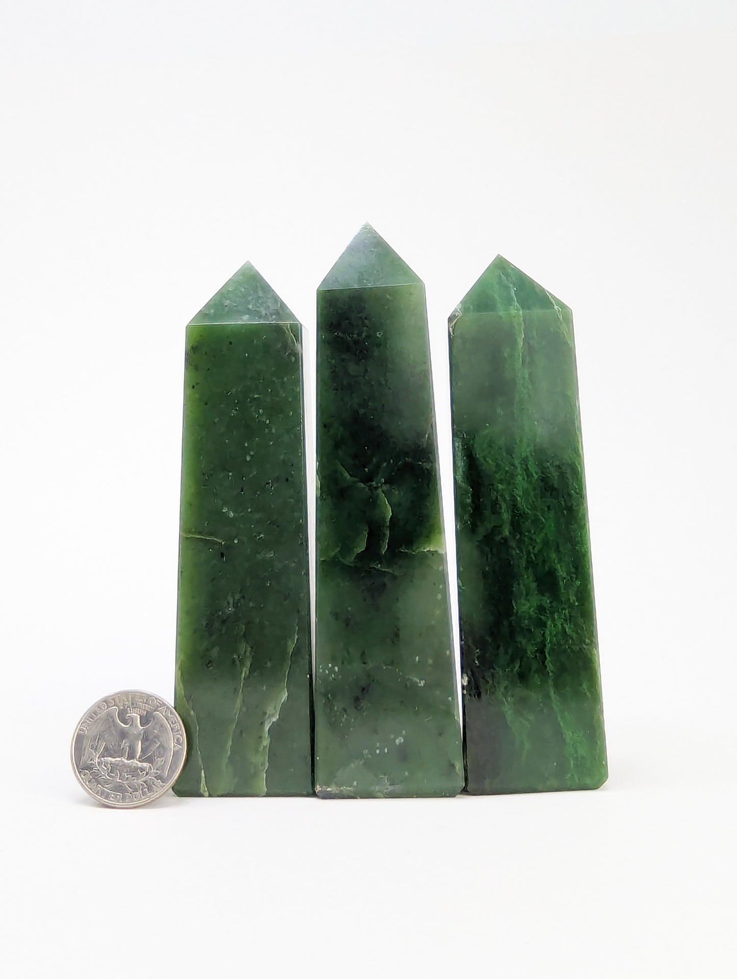 British Columbia Nephrite - Tower - B+ Grade - 3pc - 671g
