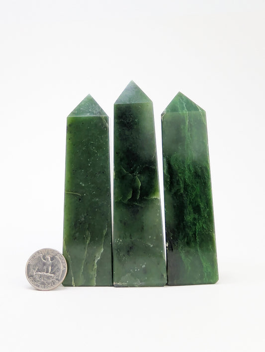 British Columbia Nephrite - Tower - B+ Grade - 3pc - 671g