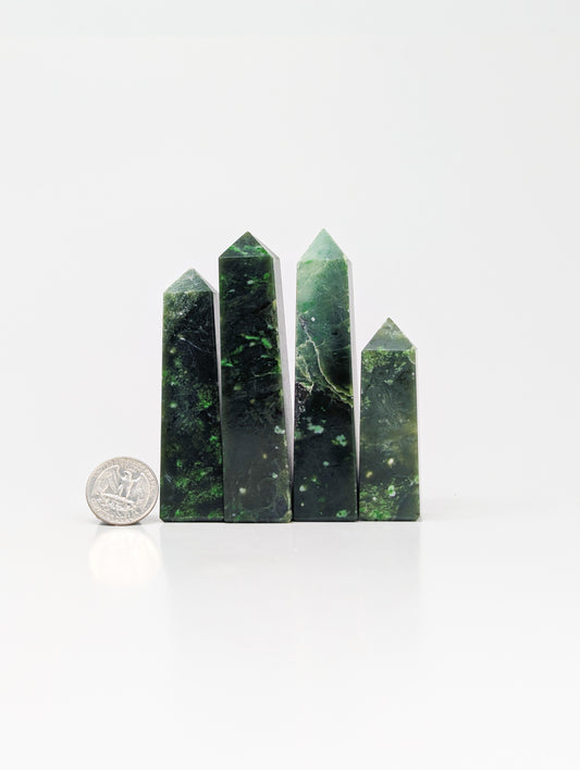 British Columbia Nephrite - Obelisk - C Grade - 4pc - 387g