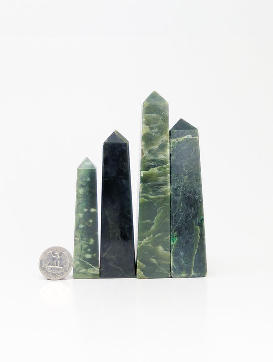 British Columbia Nephrite - Obelisk - C Grade - 4pc - 523g
