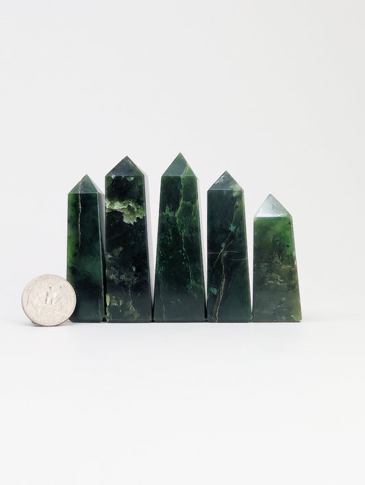 British Columbia Nephrite - Obelisk - B Grade - 5pc - 315g