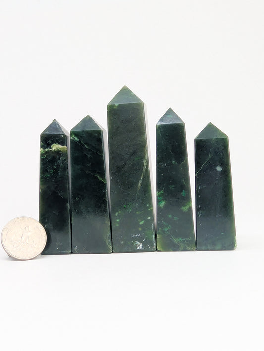 British Columbia Nephrite - Obelisk - B Grade - 5pc - 386g