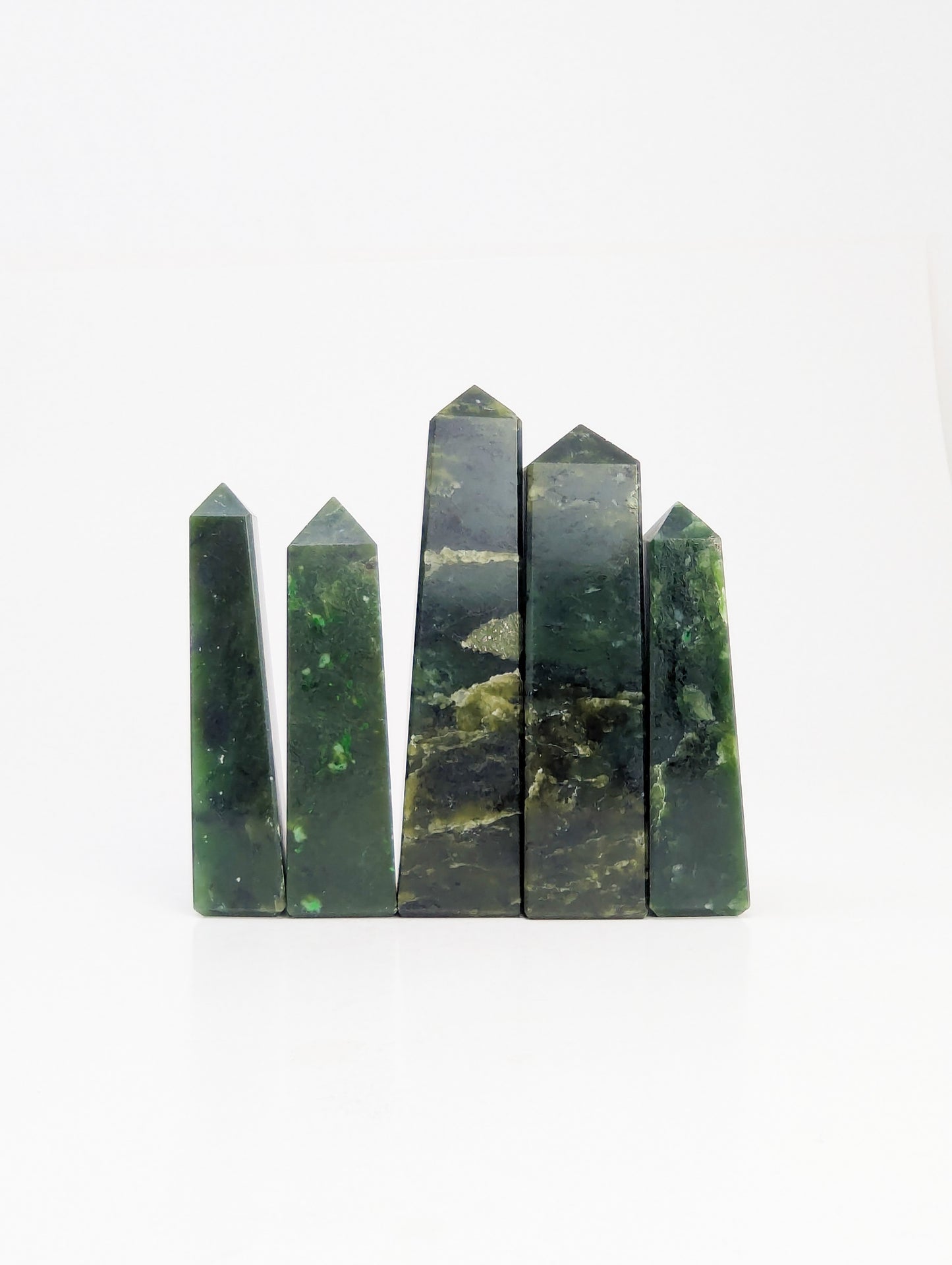 British Columbia Nephrite - Obelisk - B Grade - 5pc - 489g