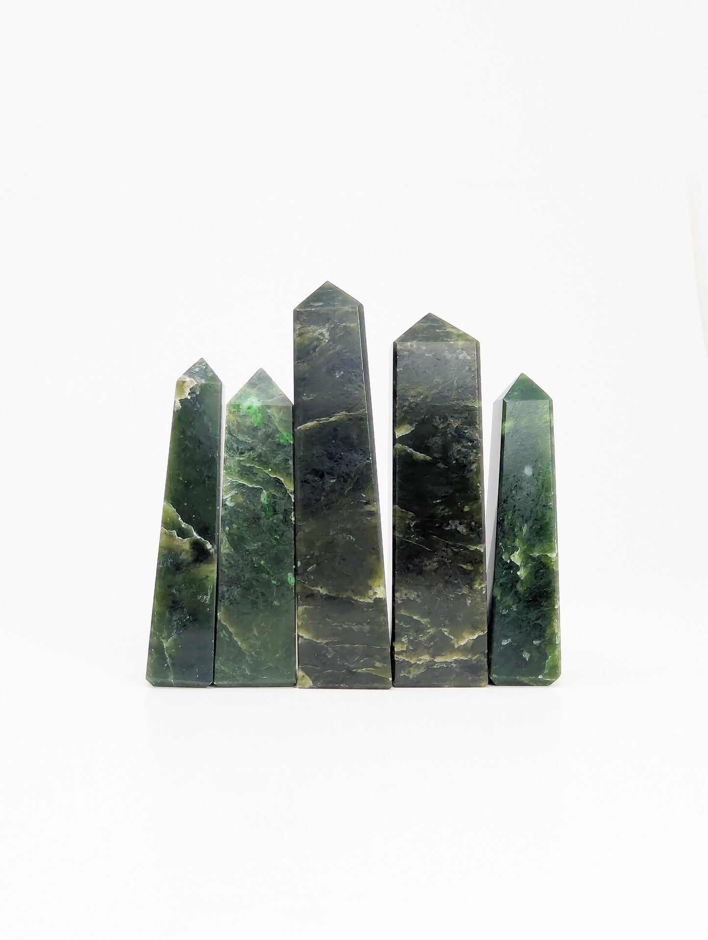 British Columbia Nephrite - Obelisk - B Grade - 5pc - 489g