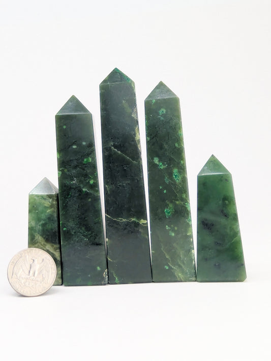 British Columbia Nephrite - Obelisk - B Grade - 5pc - 500g