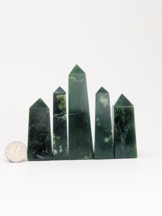 British Columbia Nephrite - Obelisk - B Grade - 5pc - 516g