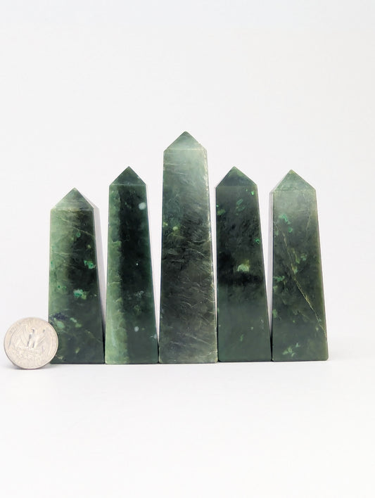 British Columbia Nephrite - Obelisk - B Grade - 5pc - 647g