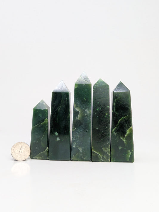 British Columbia Nephrite - Obelisk - B Grade - 5pc - 702g