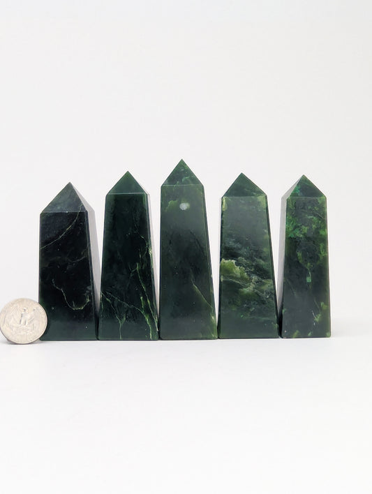 British Columbia Nephrite - Obelisk - B Grade - 5pc - 760g