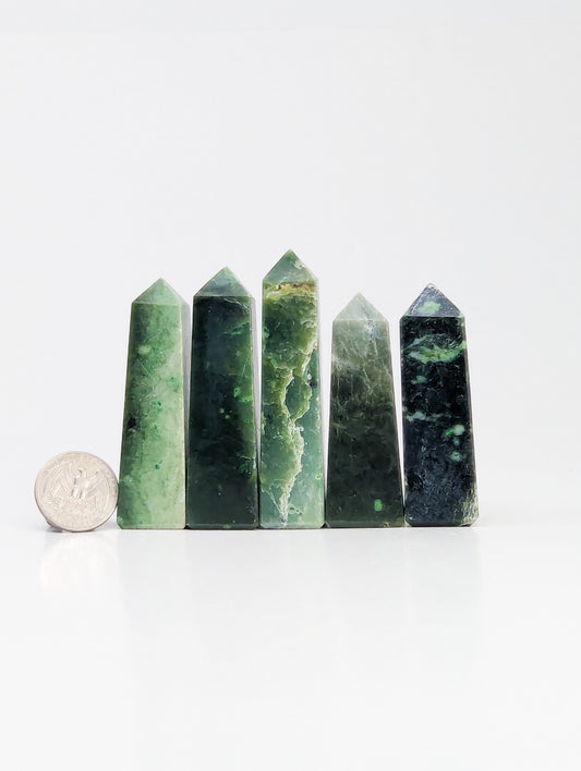British Columbia Nephrite - Obelisk - C Grade - 5pc - 321g