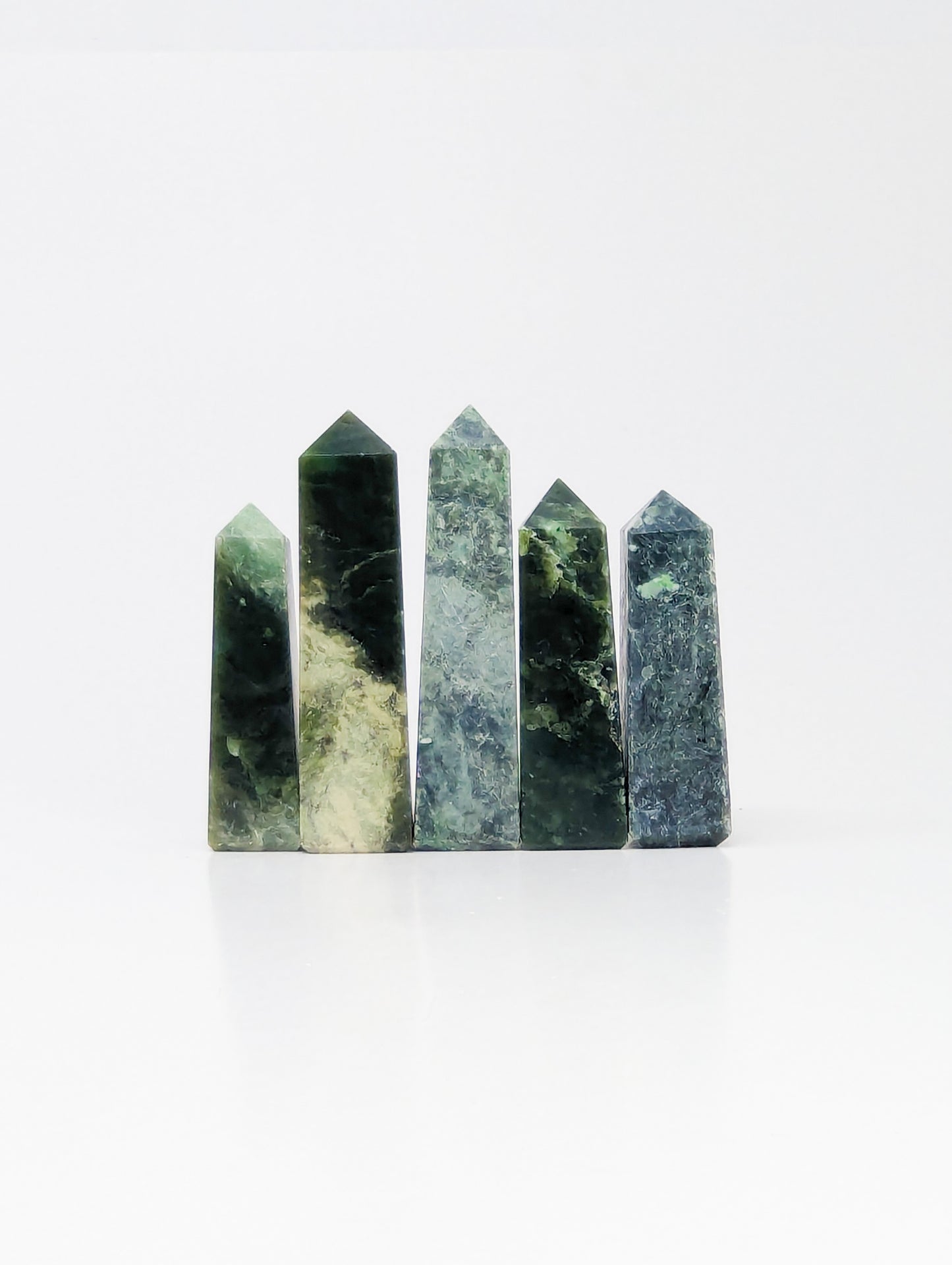 British Columbia Nephrite - Obelisk - C Grade - 5pc - 414g