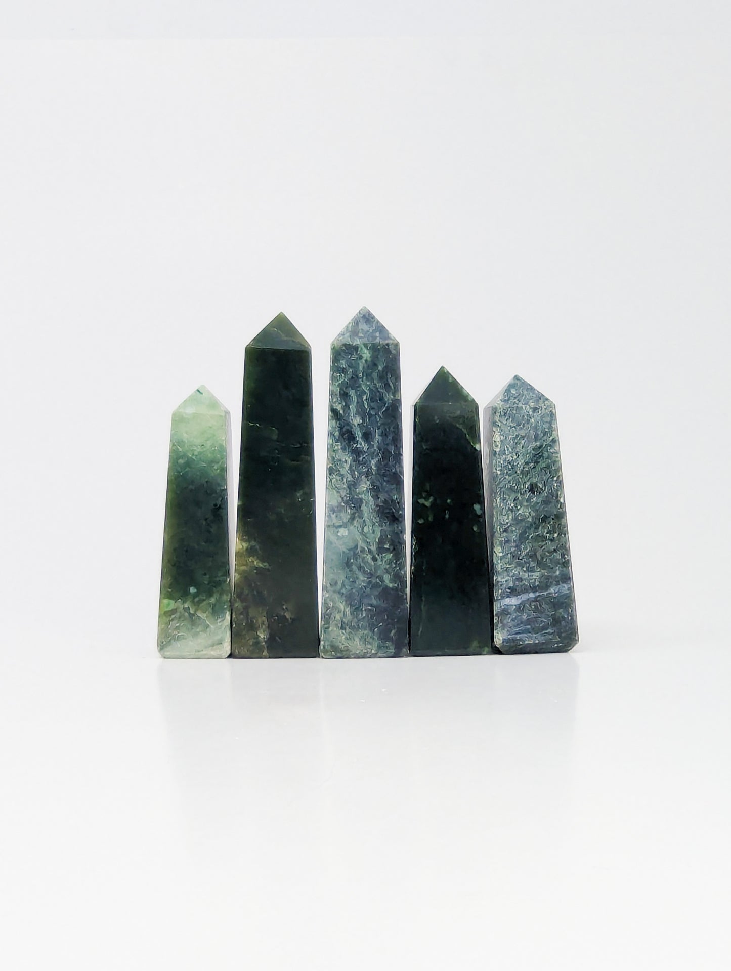 British Columbia Nephrite - Obelisk - C Grade - 5pc - 414g