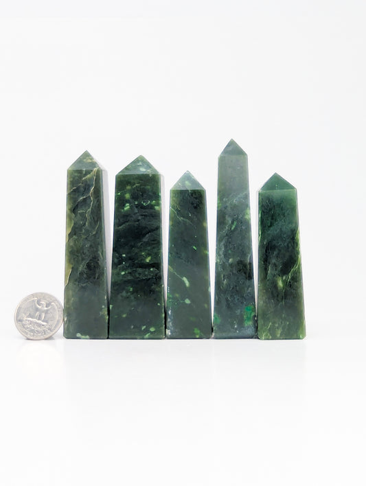 British Columbia Nephrite - Obelisk - C Grade - 5pc - 480g
