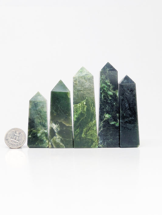British Columbia Nephrite - Obelisk - C Grade - 5pc - 540g
