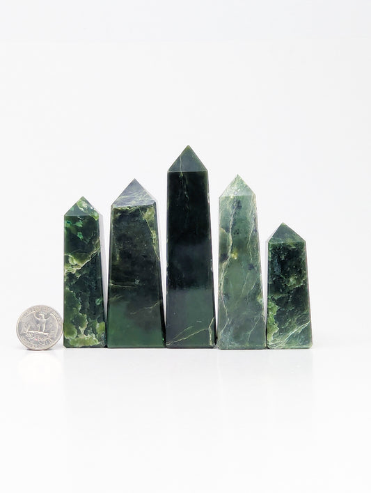 British Columbia Nephrite - Obelisk - C Grade - 5pc - 608g