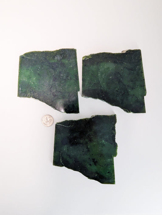 British Columbia Nephrite - Slab - B+ Grade - 3pc - 825g