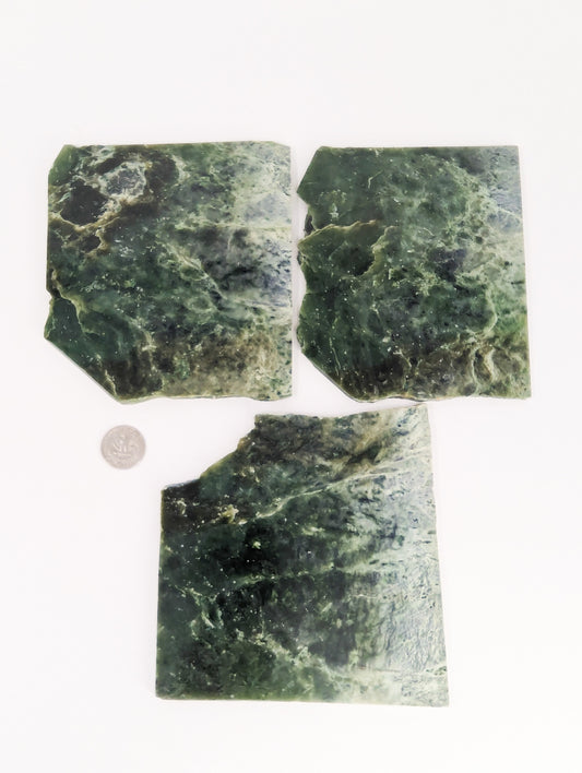British Columbia Nephrite - Slab - C Grade - 3pc - 1161g