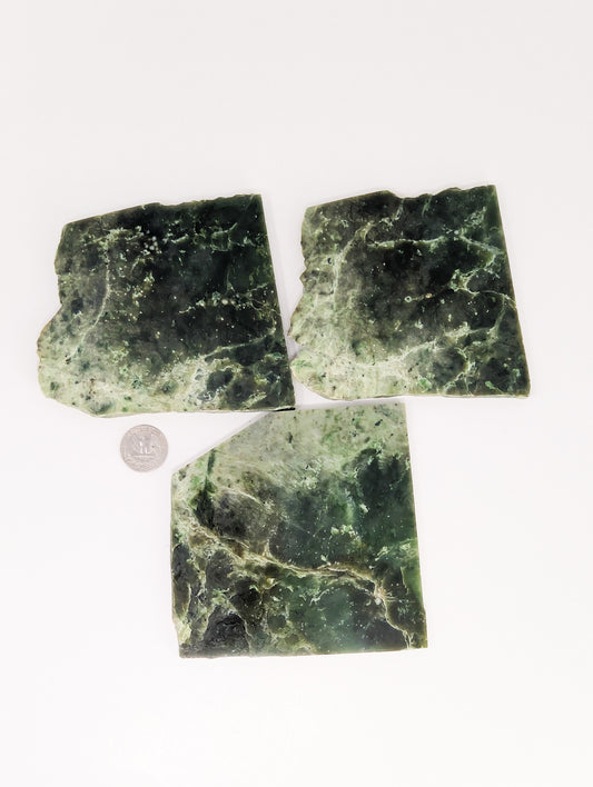 British Columbia Nephrite - Slab - C Grade - 3pc - 841g