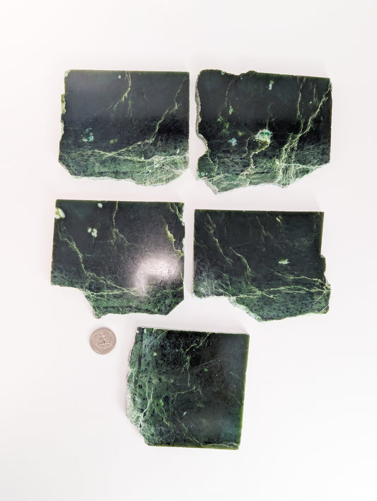 British Columbia Nephrite - Slab - B Grade - 5pc - 1231g