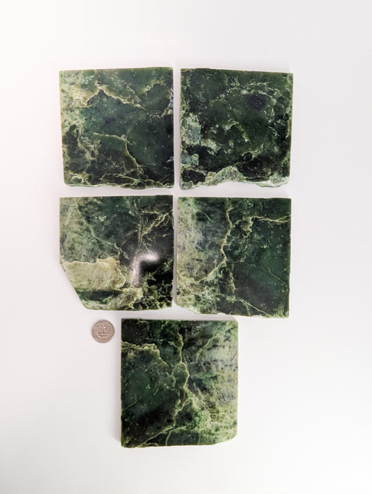 British Columbia Nephrite - Slab - C Grade - 5pc - 1575g