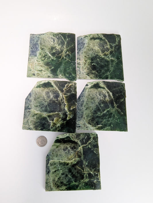British Columbia Nephrite - Slab - C Grade - 5pc - 1498g
