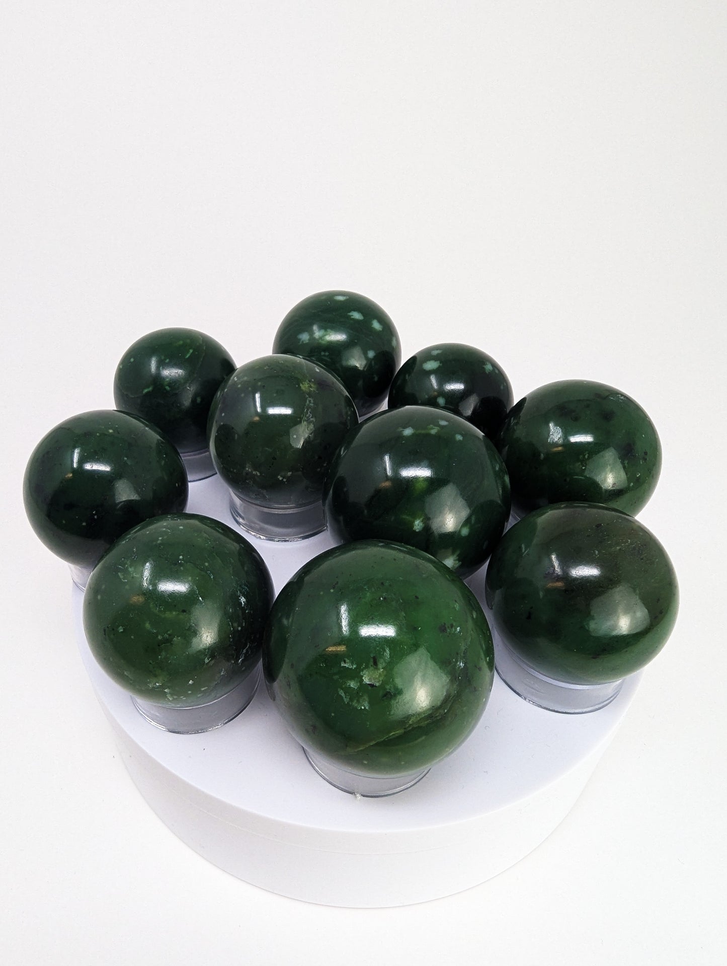 British Columbia Nephrite - Sphere - A Grade - 10pc - 1188g