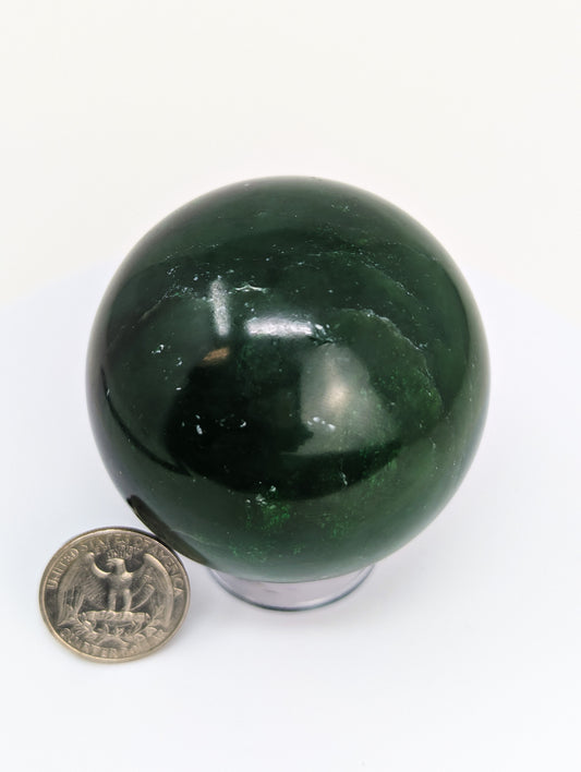 British Columbia Nephrite - Sphere - Grade A - 1pc - 397g