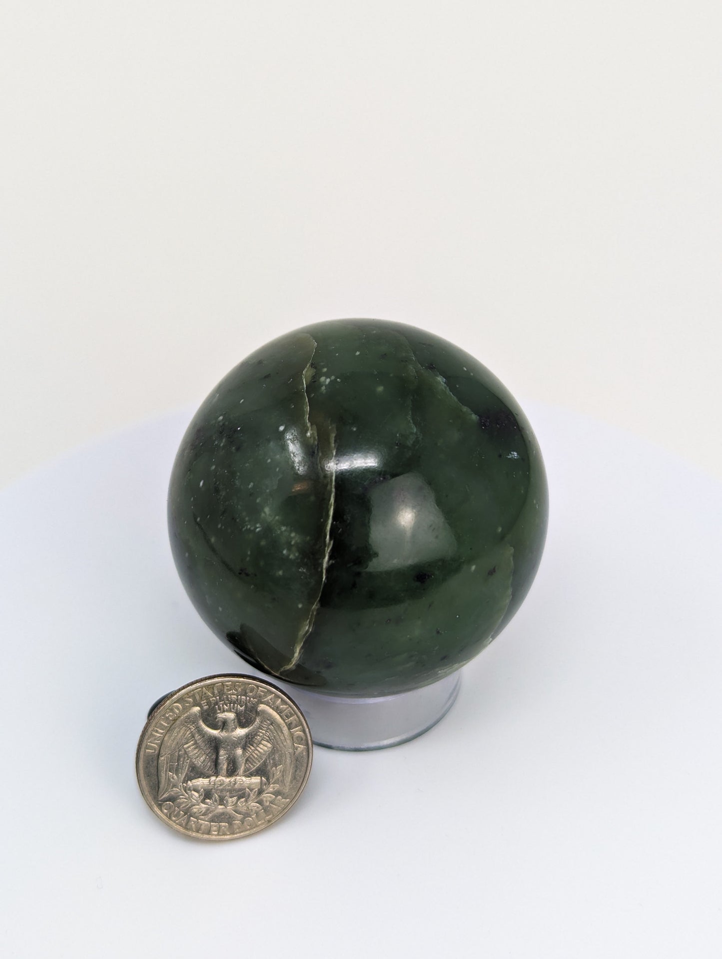 British Columbia Nephrite - Sphere - Grade B+ - 1pc - 235g
