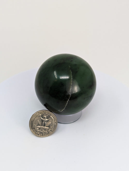 British Columbia Nephrite - Sphere - Grade B+ - 1pc - 242g