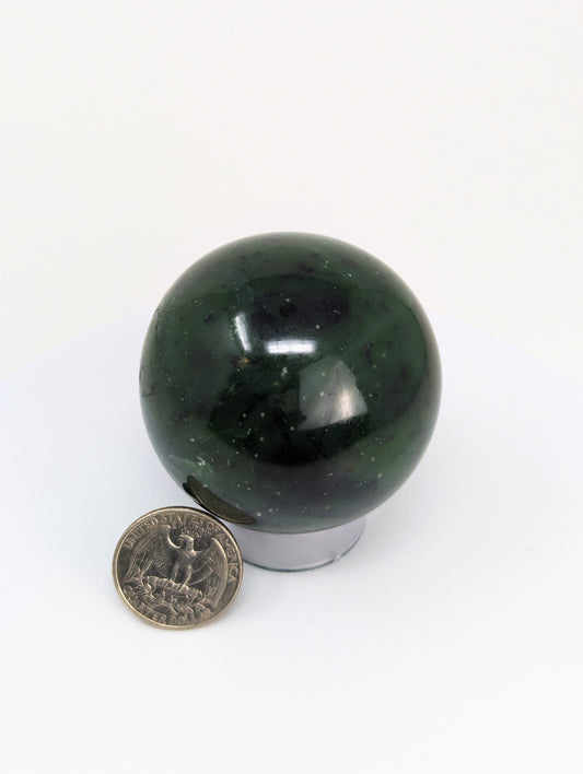 British Columbia Nephrite - Sphere - Grade B+ - 1pc - 289g