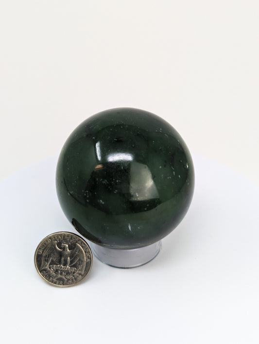 British Columbia Nephrite - Sphere - Grade B+ - 1pc - 317g