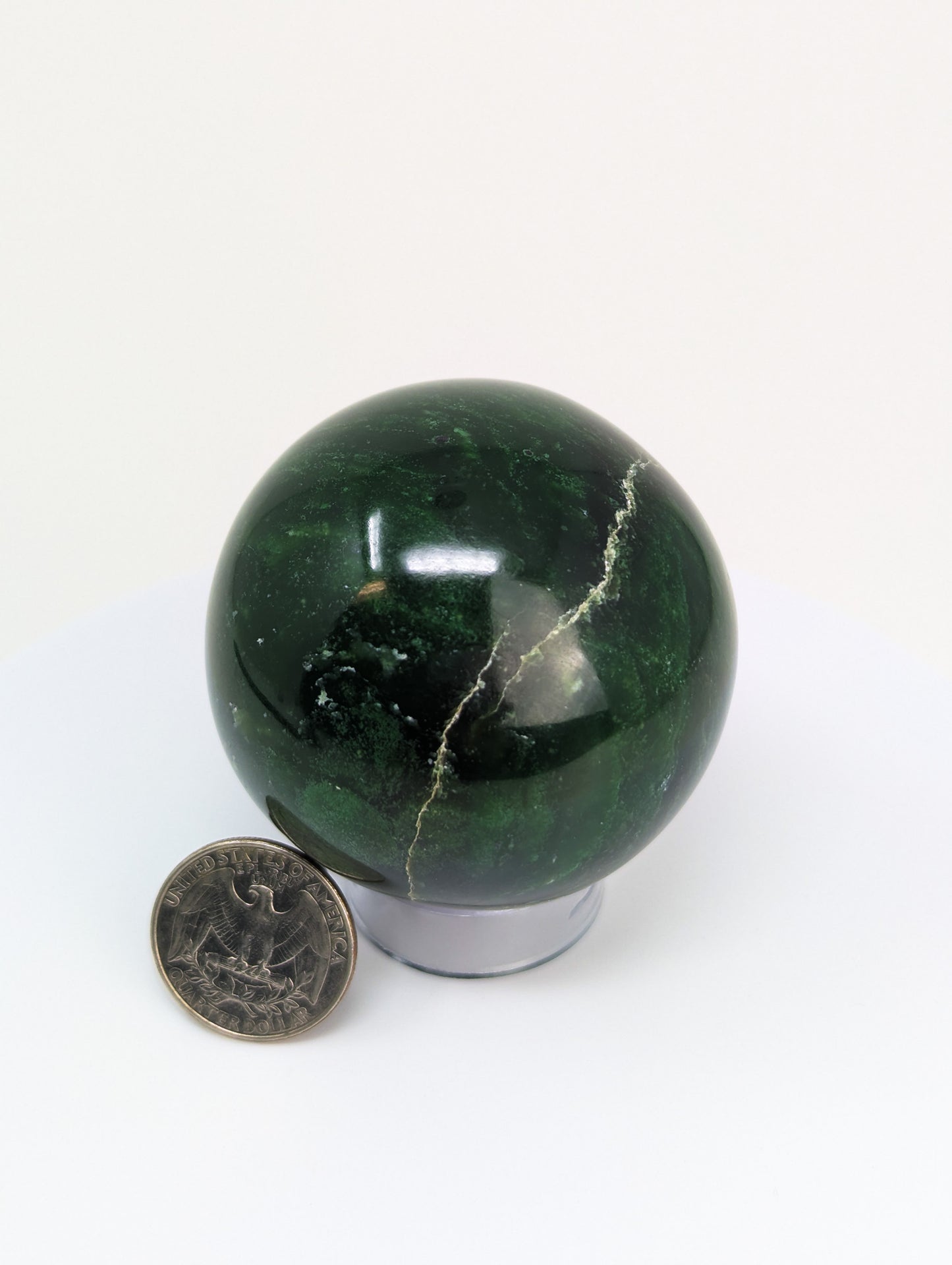 British Columbia Nephrite - Sphere - Grade B+ - 1pc - 339g
