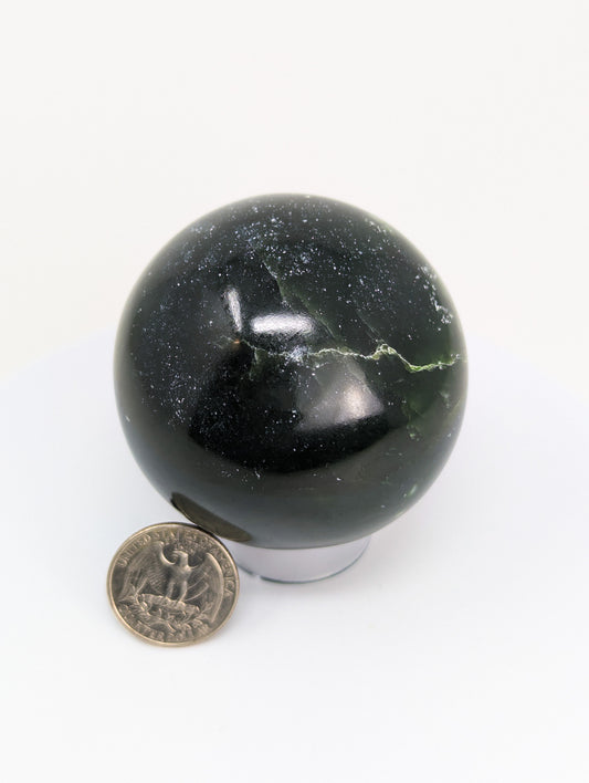 British Columbia Nephrite - Sphere - Grade B+ - 1pc - 430g