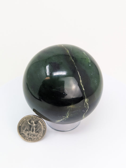 British Columbia Nephrite - Sphere - Grade B+ - 1pc - 440g